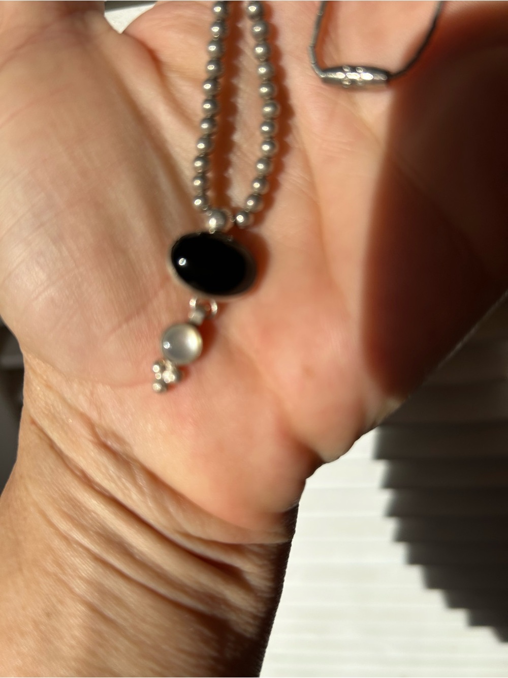 Carolyn Pollack Sterling Silver Black Onyx Drop Necklace - Picture 6 of 7